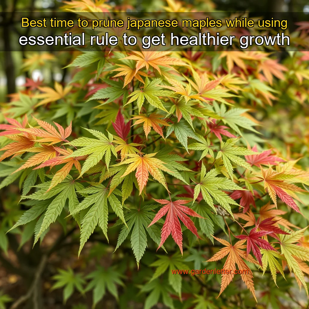 Artistic representation for Best time to prune japanese maples while using essential rule to get healthier growth
