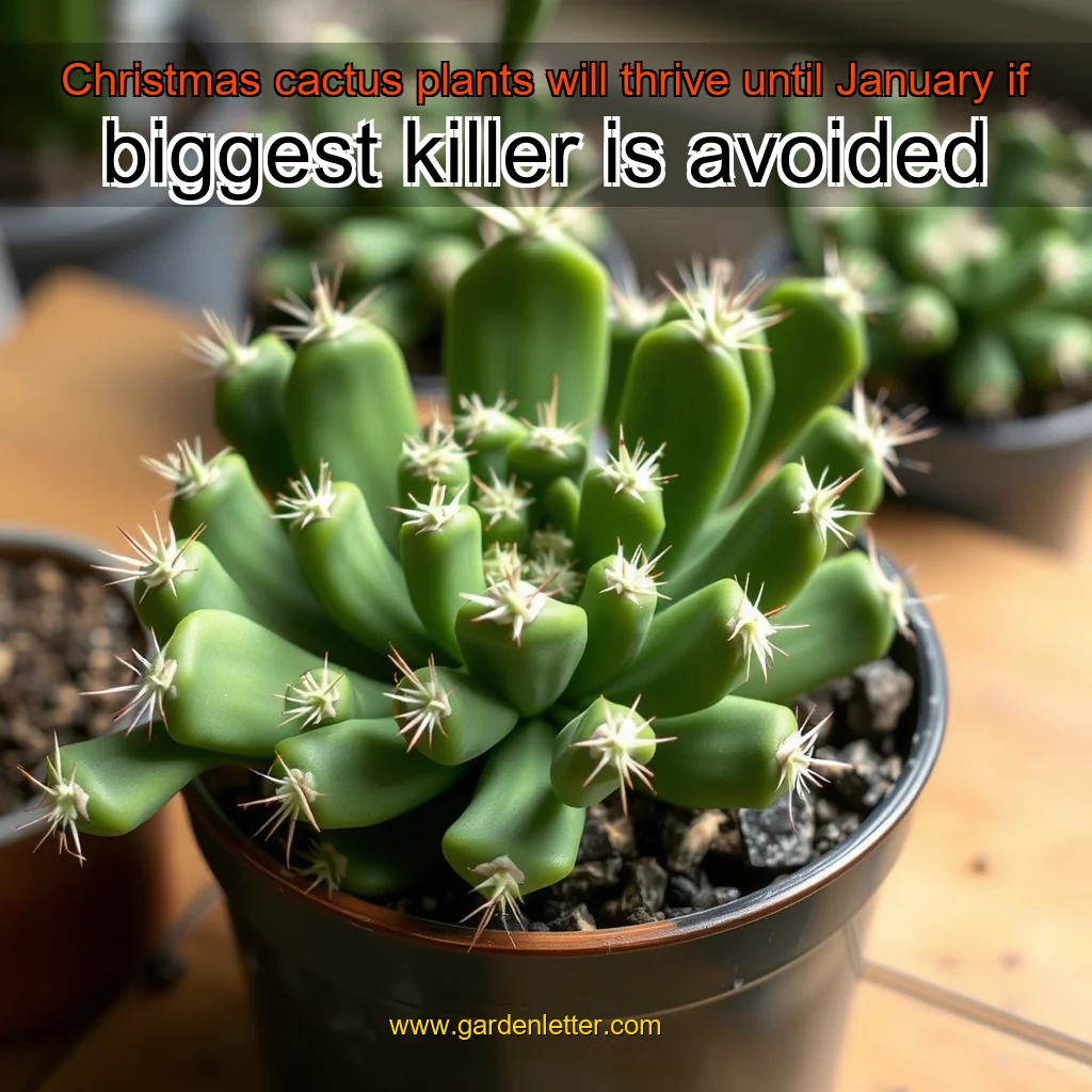 Artistic representation for Christmas cactus plants will thrive until January if biggest killer is avoided