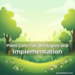 Artistic representation for Plant Care Tips Strategies and Implementation